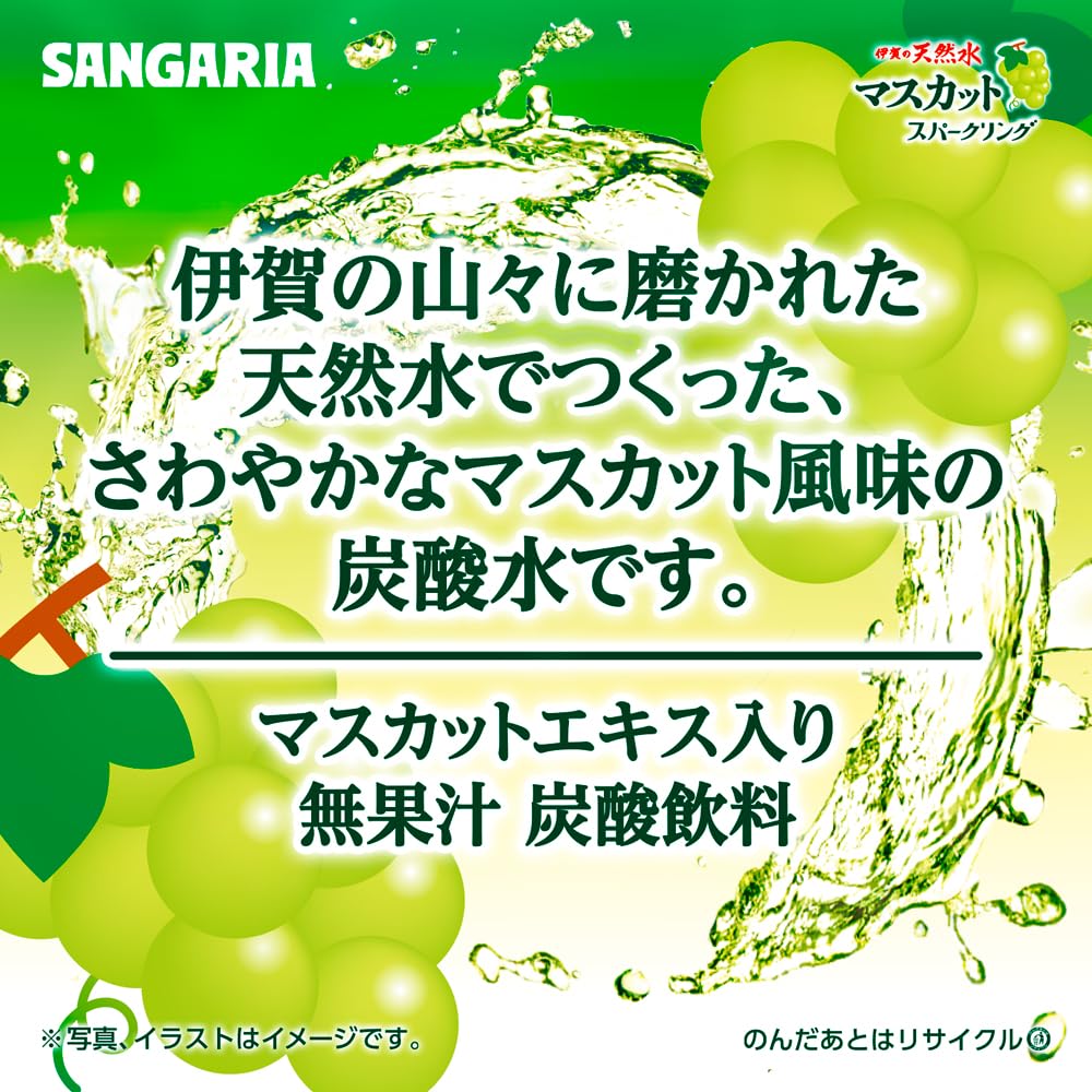 Amazon.co.jp: サンガリア 伊賀の天然水マスカットスパークリング
