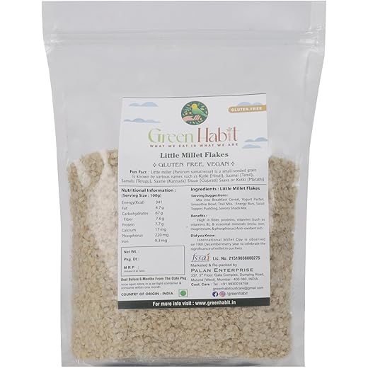 GreenHabit Millet Flakes - Nutritious 500g