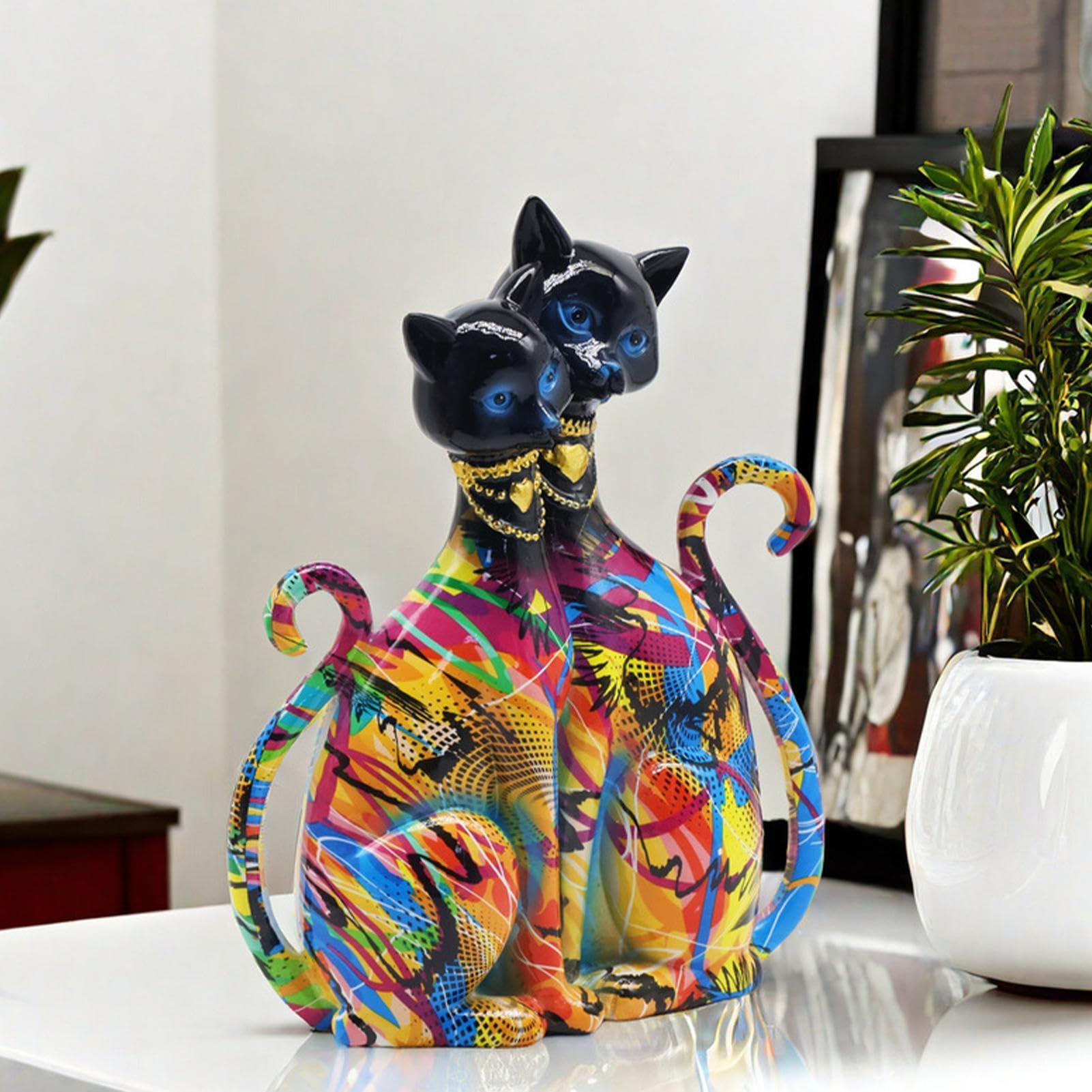 Amazon.co.jp: 多目的カラフルな猫の装飾アウトドアガーデン