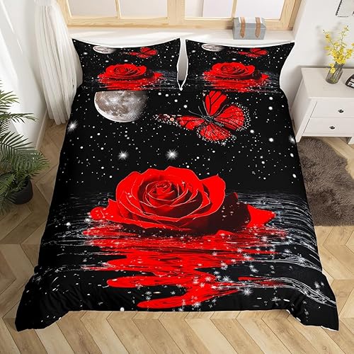 Miniatura 12 de Piscis - Juego de funda de edredón tamaño Queen con patrón de constelación 3D, funda de edredón de galaxia morada para niños, jóvenes, niñas, Multi