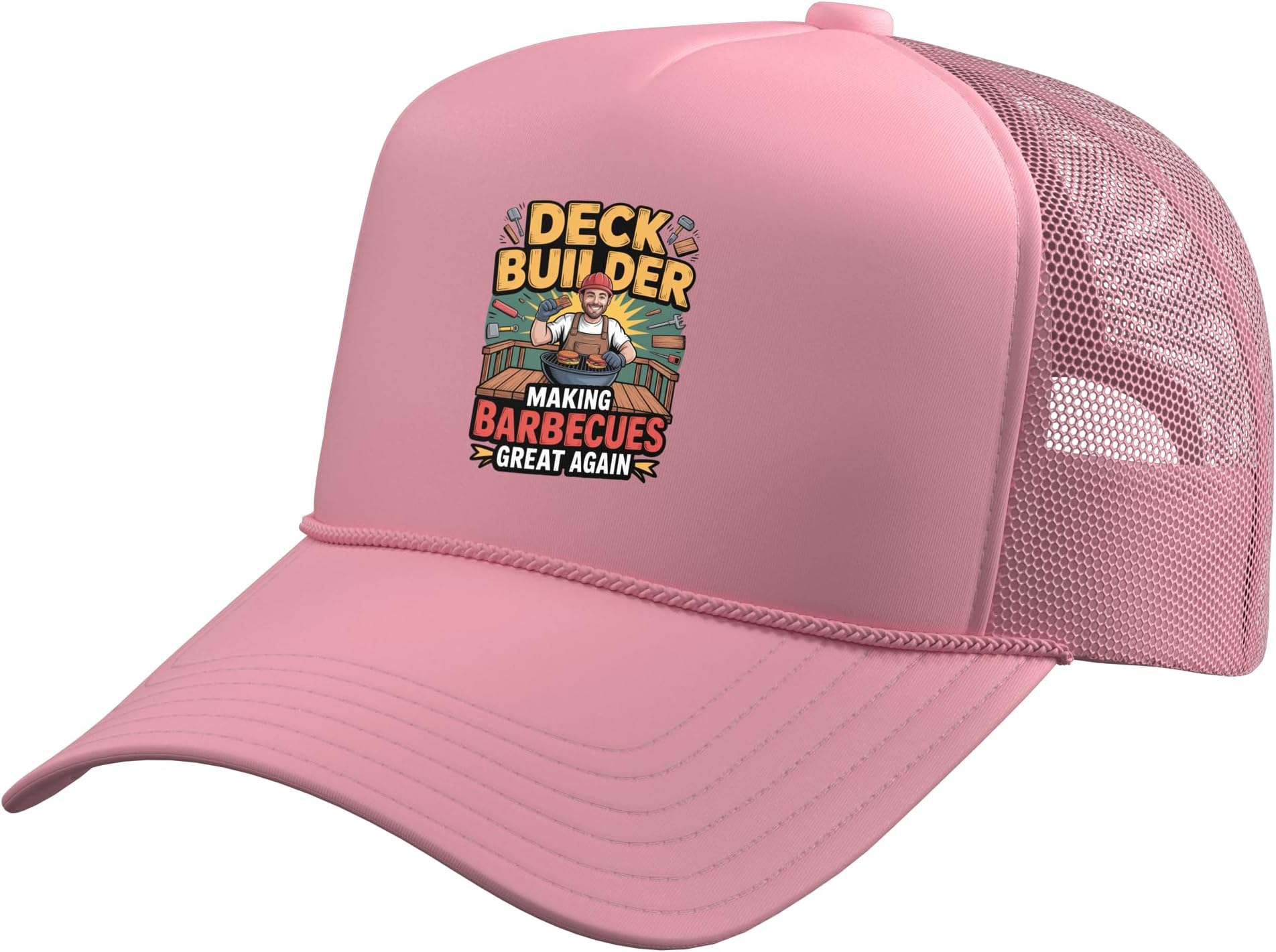 Deck Builder Build Decks Construction Builders Design Trucker Hat with Adjustable Mesh Back