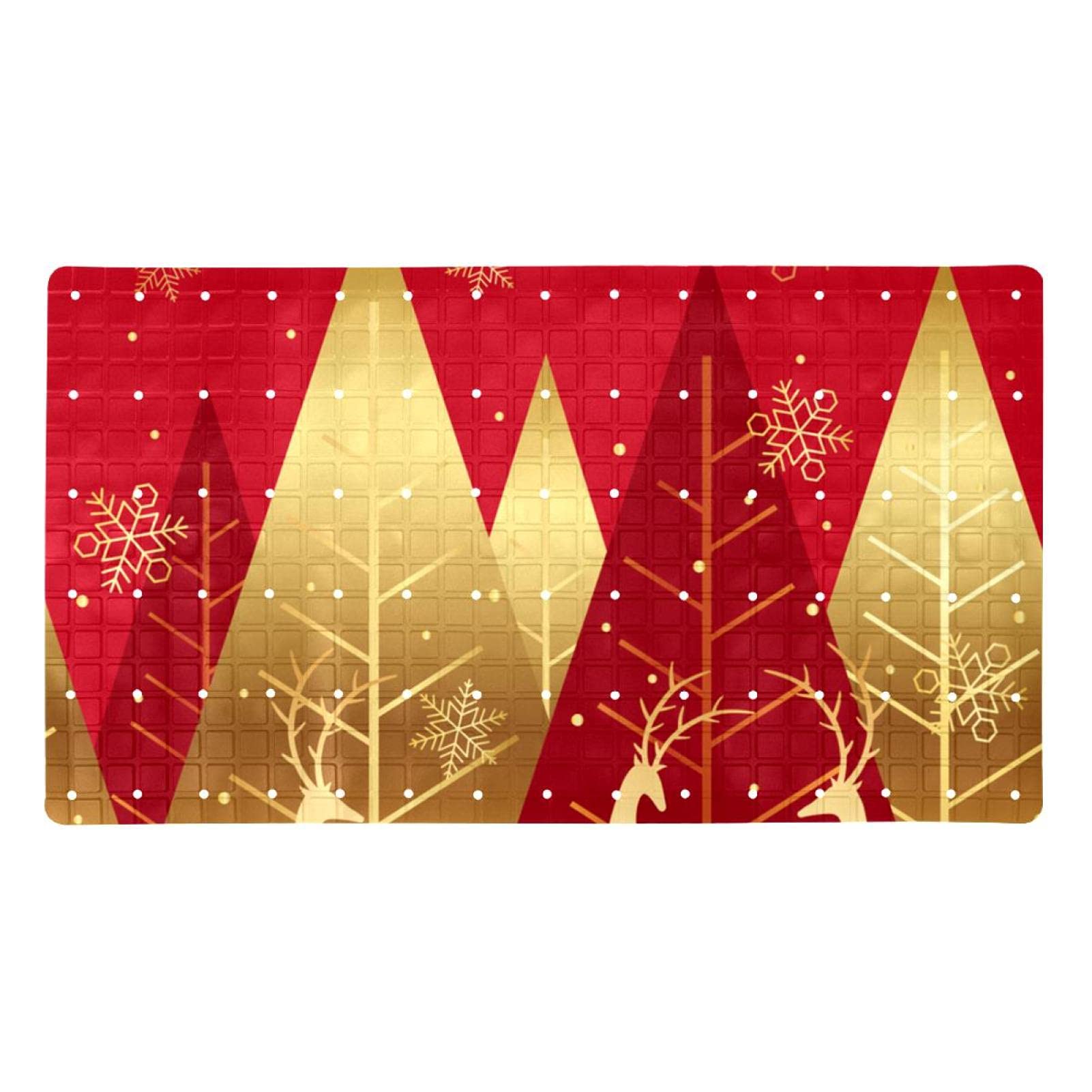 Tapis de douche en PVC rennes fond rouge haute finition