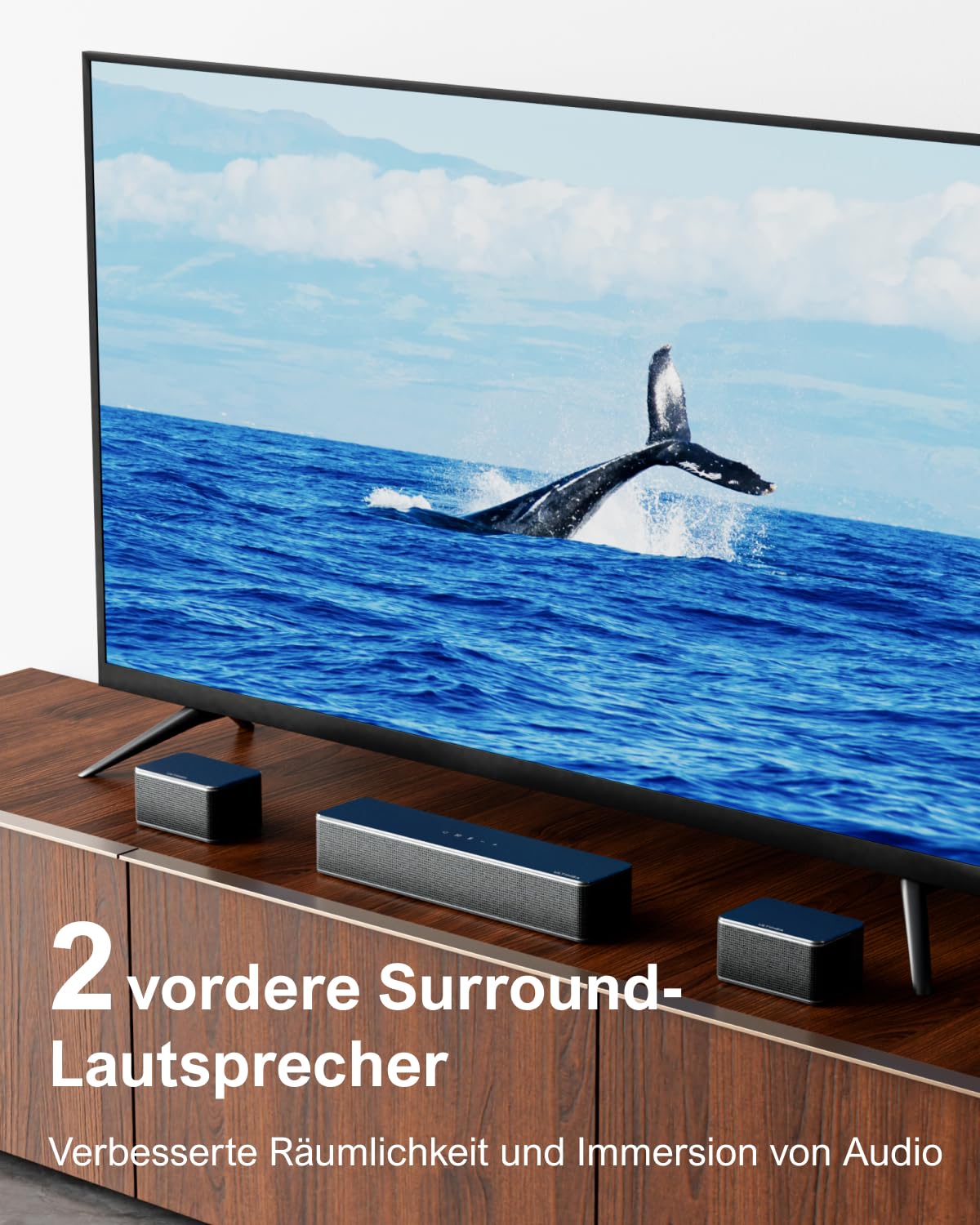 ULTIMEA 7.1 Soundbar, Virtuelle Surround Sound System für TV, Poseidon D70 | App-Steuerung, 4 kabelgebundene Surround-Lautsprecher, Soundbar für Smart TV mit Subwoofer Wireless, Heimkino Sound System