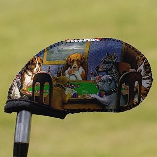 Dogs Playing Poker by C.M.Coolidge Golf Club Iron Cover