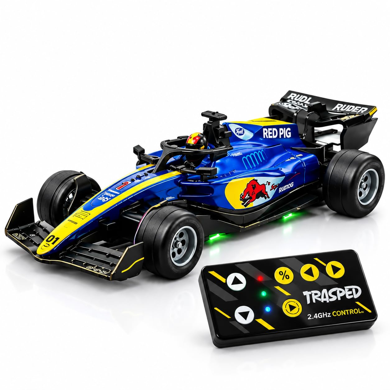 F1 RC Car with LED Lights - 2.4GHz Remote Control -1 F1 RC Car with LED Lights - 2.4GHz Remote Control -1