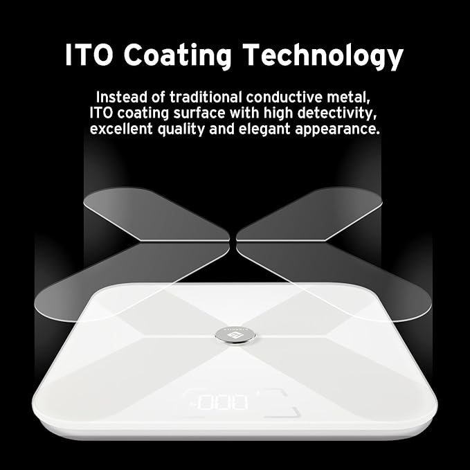 Báscula corporal inteligente Etekcity Bluetooth, 13 mediciones, vidrio miniatura 5