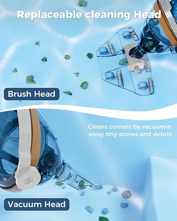Great Shark Cordless Pool Vacuum with Remote Power Switch, 1.8m Telescopic Pole, 75 Min Runtime, 18 GPM Suction, Handheld Pool Vacuum for Above Ground & Inground Pools, Spa & Hot Tub by wuwo - Used condition - Image 4