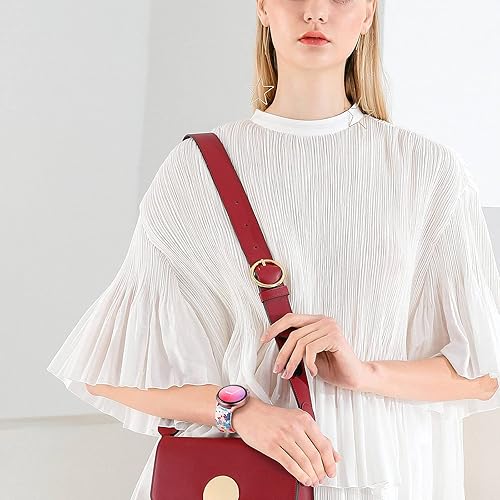 Miniatura 34 de GEAK Compatible con Samsung Galaxy Watch 7 Band/Galaxy Watch 6 Band/Galaxy Watch 5 Band, 20mm Bandas de Silicona Brillantes Relucientes con Púrpura