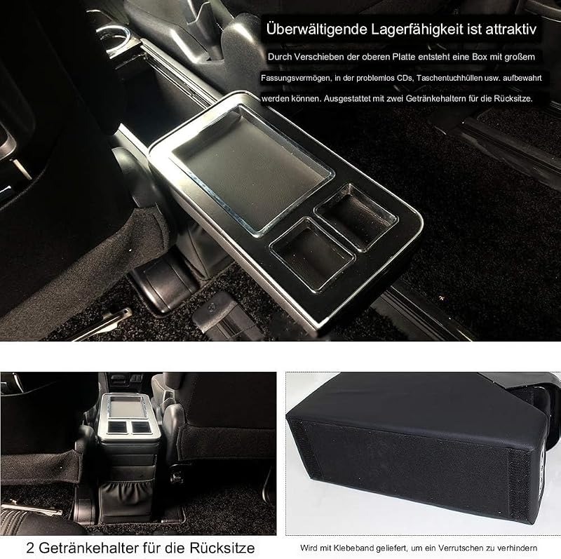 QSULNN Középkonzol polcokkal VW T5 T6 T6.1 2003-2019 fekete