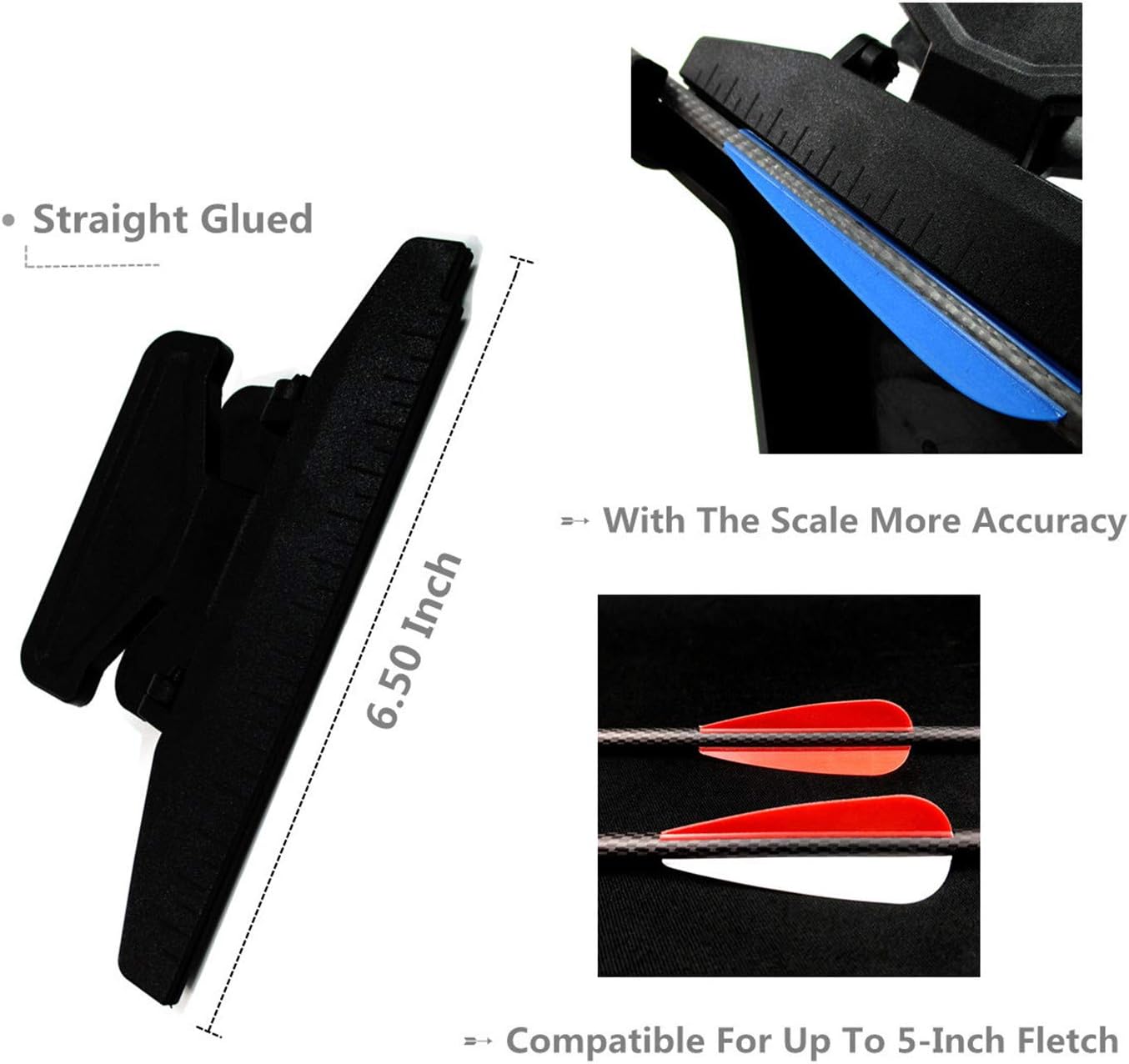 Adjustable Fletching Jig Straight and Helix Tool with Clamp for DIY Archery Arrows
