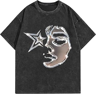 Men's Graphic Tees Shirt Unisex Cotton Oversized T-Shirt Short Sleeve Vi...