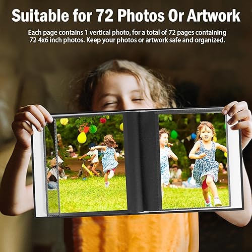 Miniatura 2 de Aevdor Álbum de fotos pequeño de 72 bolsillos de 4 x 6 pulgadas, 2 paquetes, cubierta de lino, mini álbum de fotos de 4 x 6 pulgadas con ventana