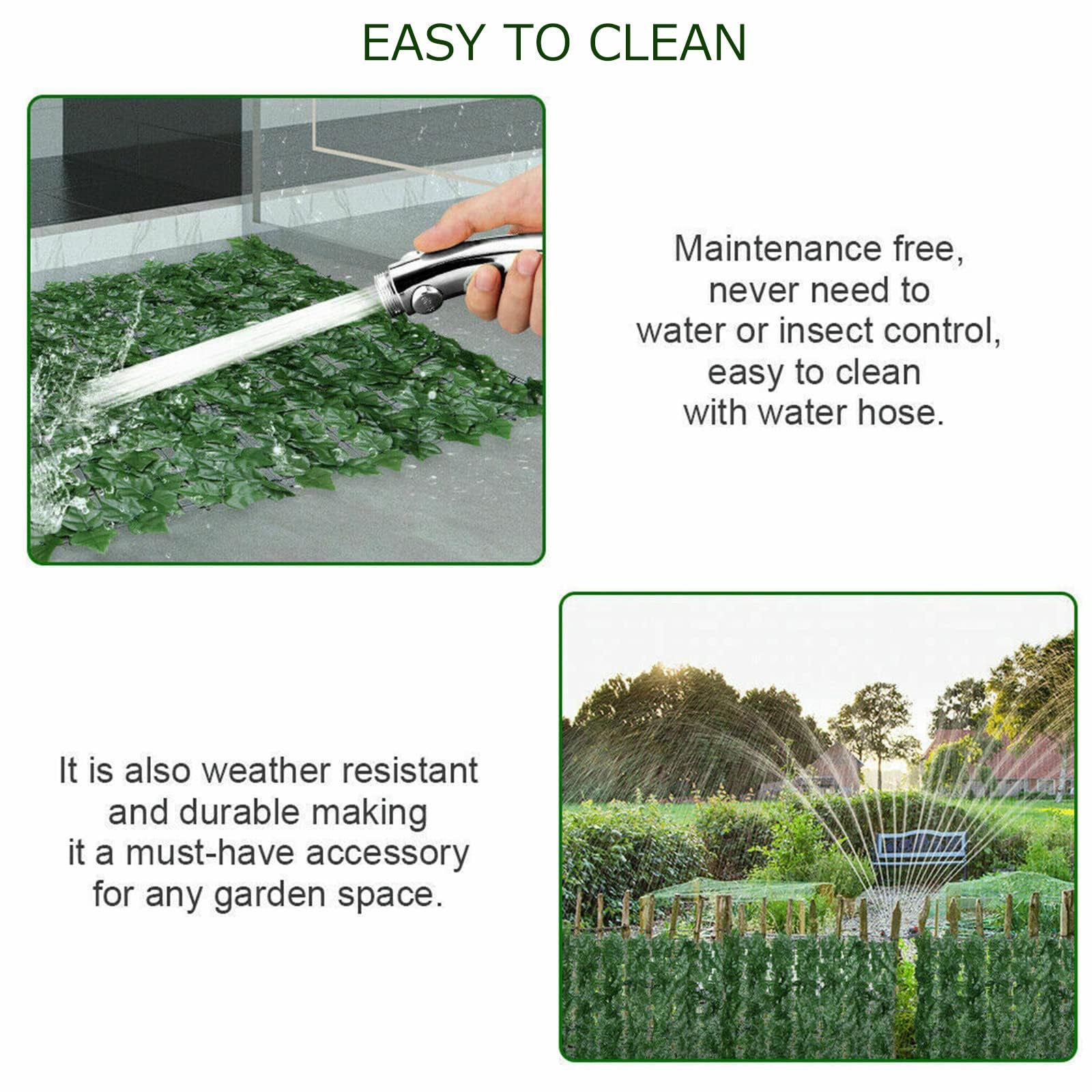 Valla de privacidad artificial de 1,5 x 5 m, seto de hojas verdes para balcón al aire libre, barrera de privacidad de vid artificial, decoración duradera de jardín, resistente a los rayos UV, fácil