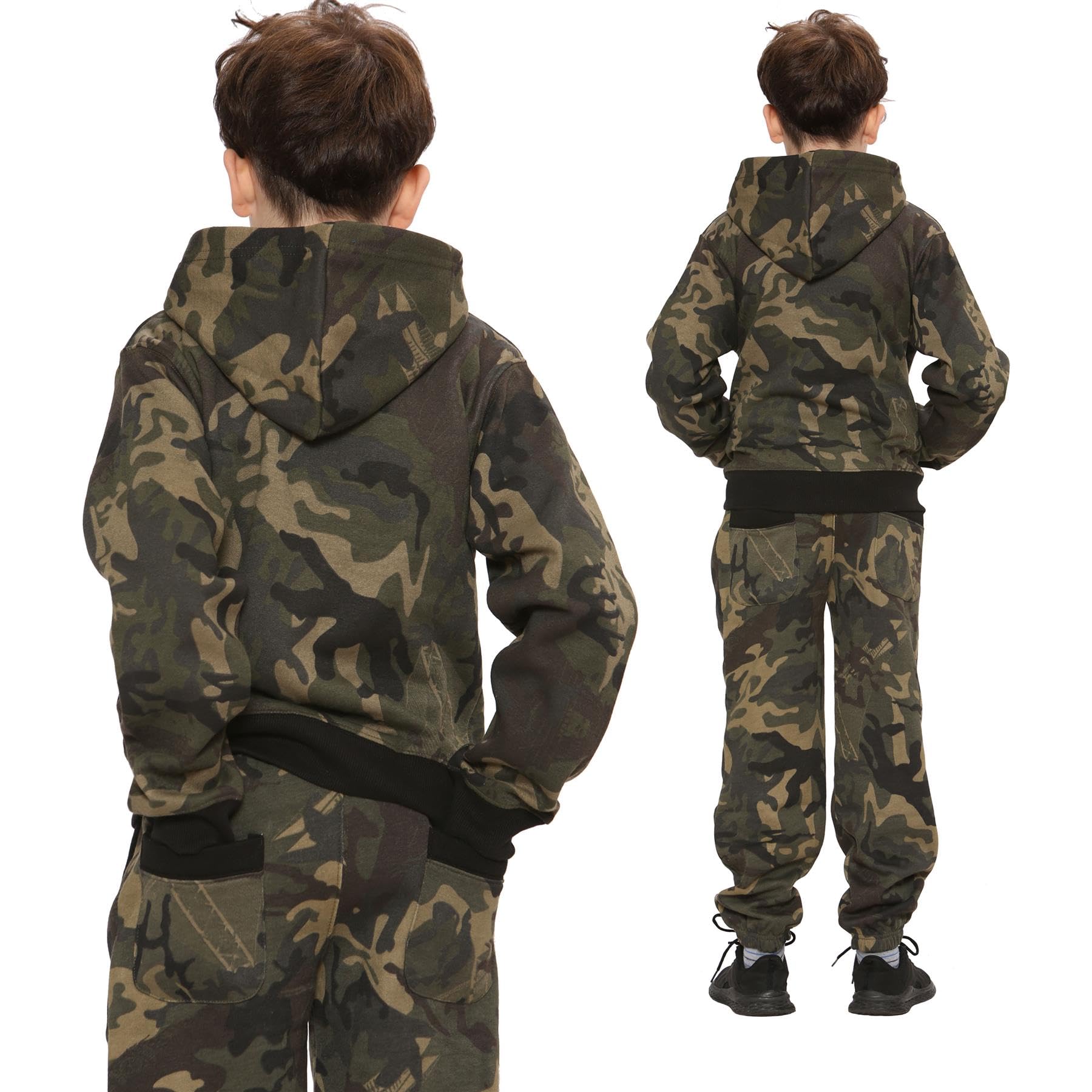 A2Z 4 Kids Niños Chandal Muchachos Muchachas Diseñador Camuflaje Imprimir Con Cremallera Top Sudadera Con Capucha Y Fondo Trotar Traje Edad 5-13 Años