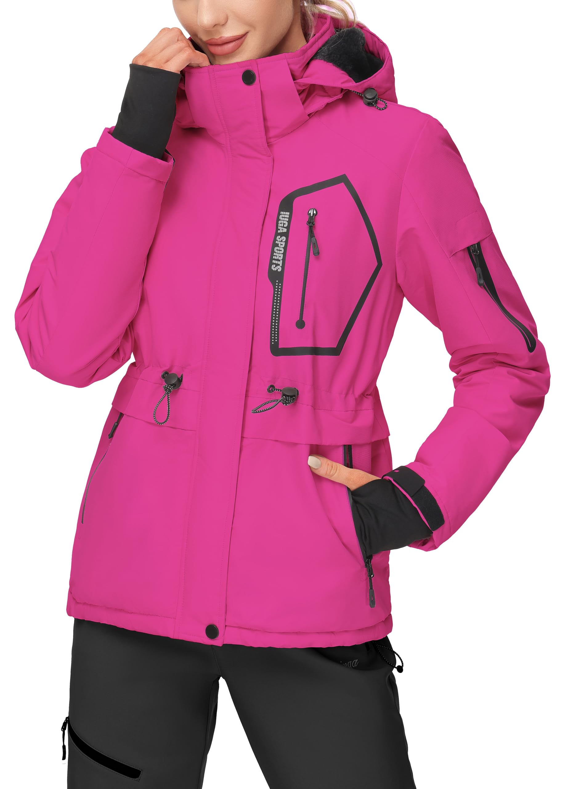 IUGA Waterproof Ski Jacket Women Warm Outdoor Winter Jackets Windproof Snowboard Winter Coats for Mountain Hiking
