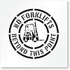 SmartSign No Forklifts Beyond This Point Reusable Stencil | 24 x 24 Plastic