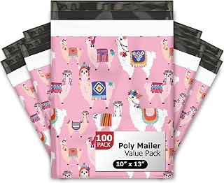 10x13 (100) Lovely Llama Designer Poly Mailers Shipping Envelopes Premium Printed Bags