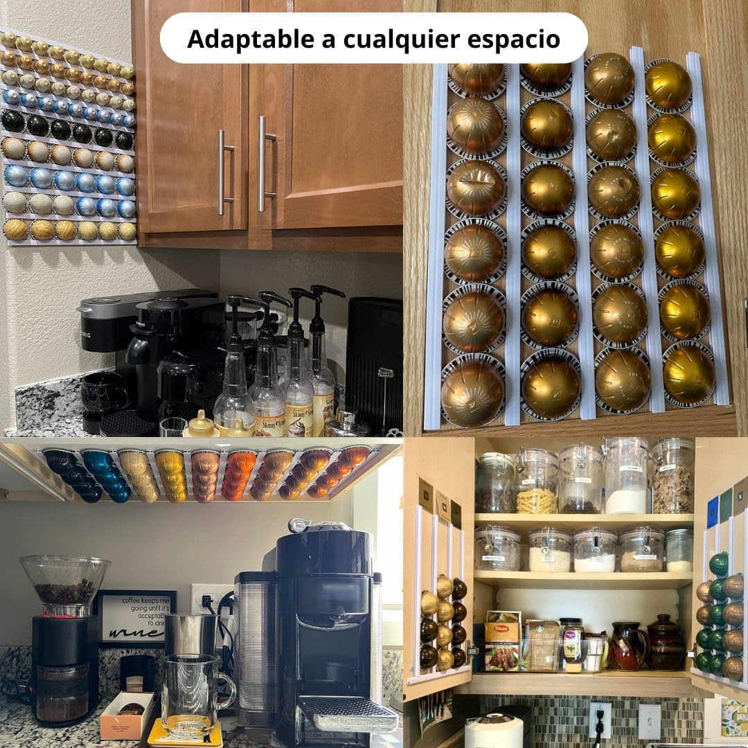 Uchwyt na kapsułki do Dolce Gusto Krups i dowolnej marki - Dozownik kapsułek dolce gusto i organizer na stojak na kawę, uchwyt na kapsułki kompatybilny z Tassimo (6 pasków)