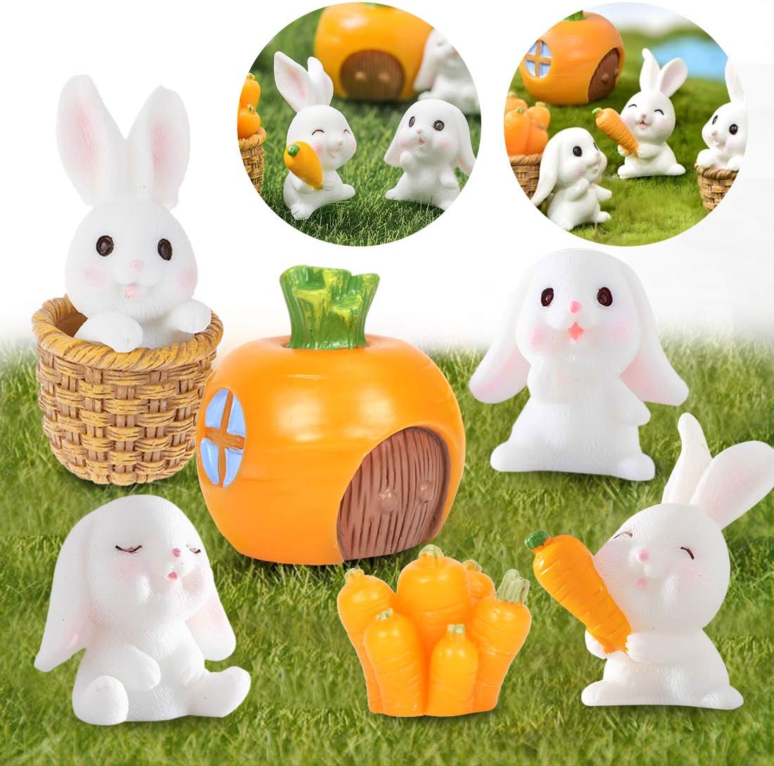 Figurines de lapin de pâques, ornement, pièce maîtresse, décoration de