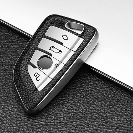 Amazon Ontto スマート キーケース キーカバー キーホルダー オシャレ 手触りいい 高級 リモコンケース 車用 鍵 保護 カバー シリコン 柔らかい シルバー 車 バイク 車 バイク