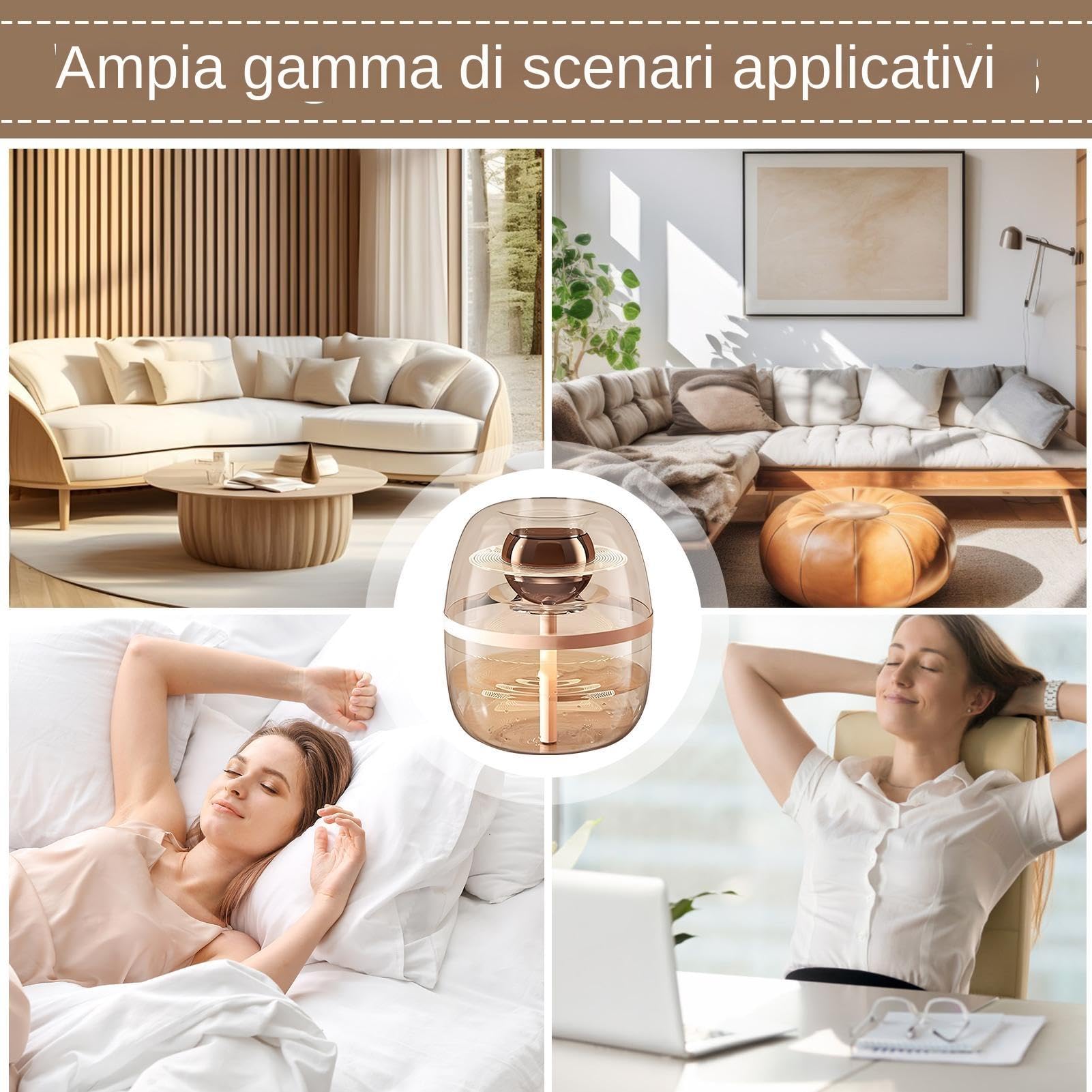 Umidificati d'aria per camera da, umidificatore aromizzatore chiaro