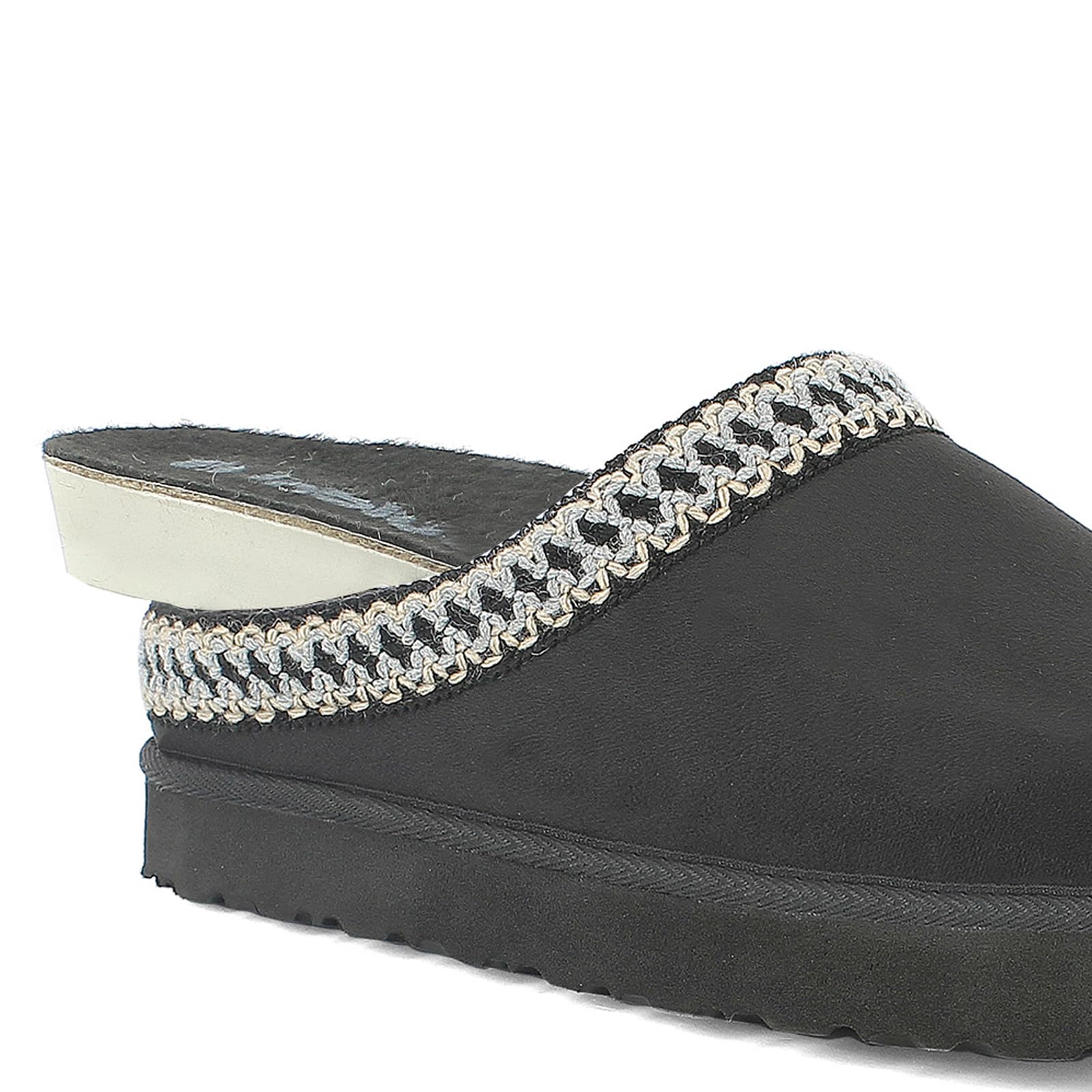 inblu Pantofole Donna Con In Ecopelliccia, Ciabatte Invernali Con Bordo Ricamato PantofoleDonna