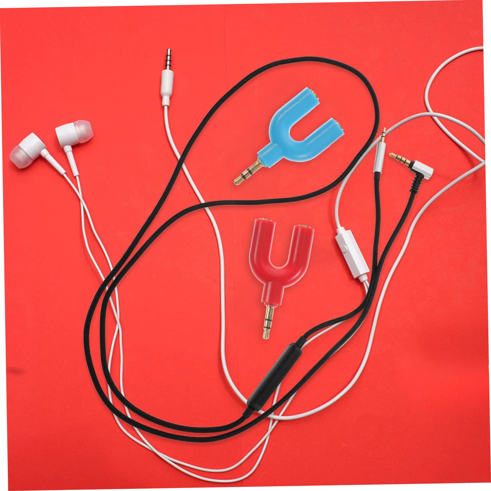 Hemobllo 30pezzi Adattatore Per Cuffie Splitter Audio u Shape Per Condivisione Musica Da Compatibile Con Laptop e Tablet Design Compatto e Leggero Facile Da Trasportare