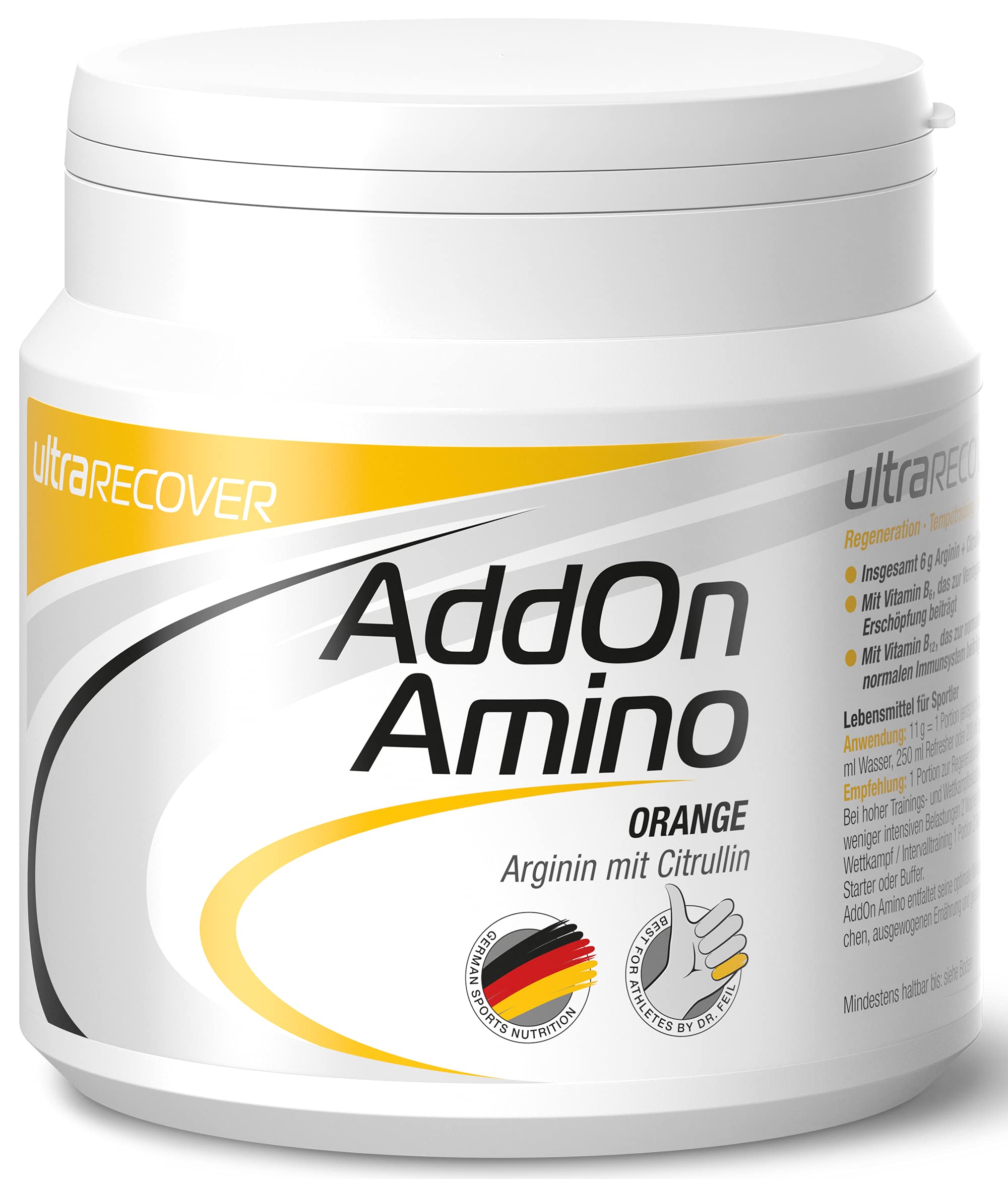 Ultra Sports Ultra Recover AddOn Amino 370g Dose Orange