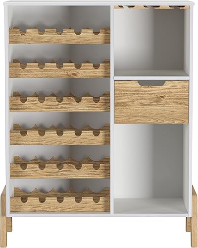 Miniatura 4 de Elegante y elegante bar para exhibir y almacenar sus licores favoritos, gabinete de vino de madera maciza, estante de bar - HWF