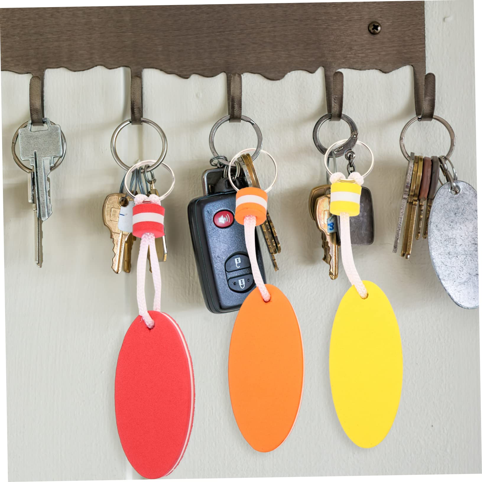 Didiseaon 28 Pz Portachiavi Galleggiante Pesca Kayak Portachiavi Dito Medio Portachiavi a Vela Portachiavi a Bolle di tè Portachiavi da Kitesurf Portachiavi Filo Uomo Accessori Gli Sport Eva