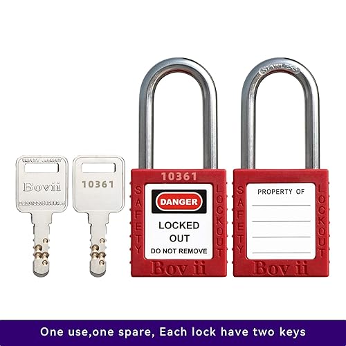 Miniatura 5 de Estación de etiquetado de bloqueo, estación Loto para 10 candados de seguridad, estación de bloqueo y etiquetado con 1 candado y sin otro equipo,