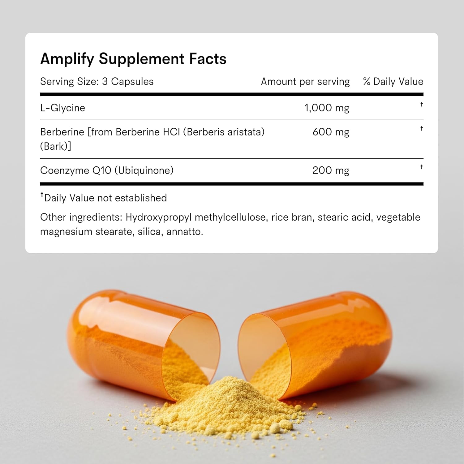 Tally Health Amplify – Cellular Metabolism & Energy Booster with Berberine, CoQ10 & Glycine – Vegan, Non-GMO, Gluten Free Capsules for Healthy Aging & Vitality - Image 6