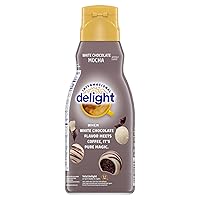 Vista 22 de International Delight Crema de café, caramelo macchiato, crema saborizada refrigerada, botella de 32 onzas líquidas