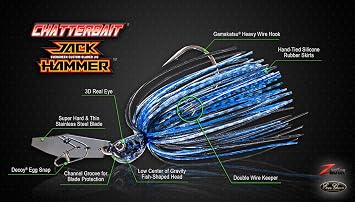 Z-Man CBJH12-24 Chatterbait Jackhammer 1/2 Oz Blueback Herring
