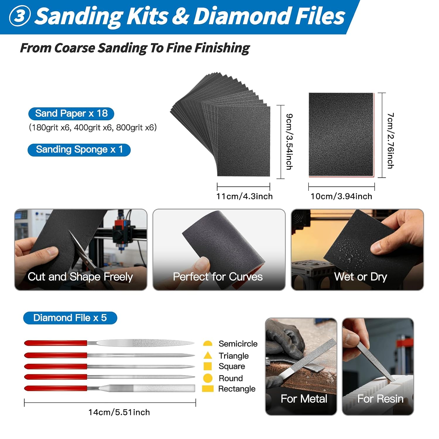 47Pcs Deburring Tool 3D Printing, 3D Print Tool Kit with Printer Pliers