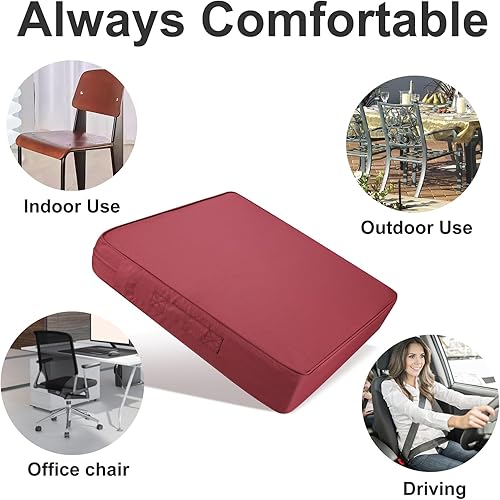 Miniatura 5 de Cojines cuadrados impermeables para sillas de exterior, 24 pulgadas de ancho x 24 pulgadas de profundidad con asa, almohadillas para sillas de