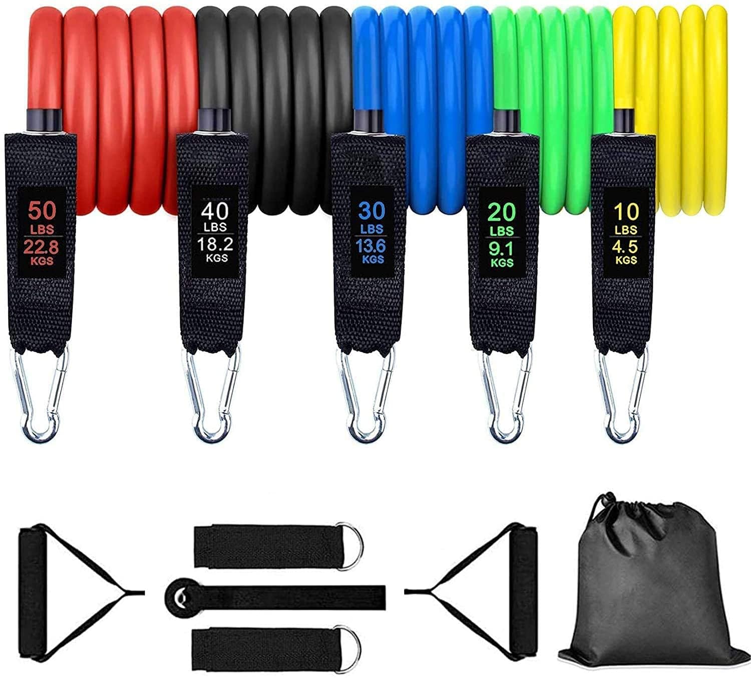 WENGTY Resistance Bands Set with Stackable Exercise Bands (B093X1D7P4) Amazon Price History, Amazon Price Tracker
