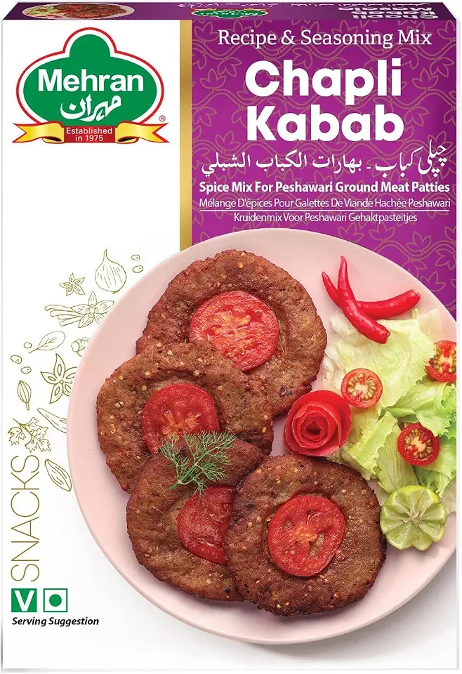 Mehran Chapli Kabab Recipe Spice Mix, 50g | Authentic Blend for Juicy & Spicy Kababs | Traditional Recipe | Halal Certified