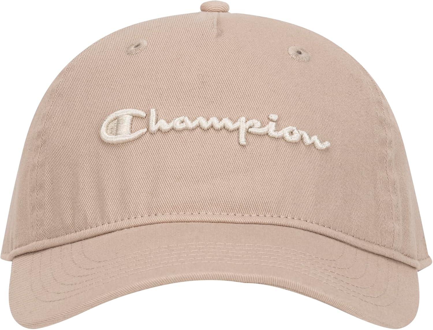 Champion Womens Script Embroidery Washed Cotton Twill Adjustable Baseball Cap