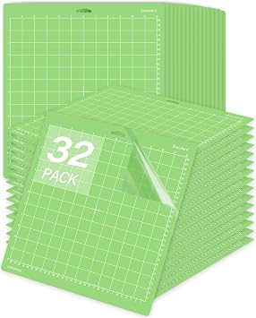 Gwybkq 32-Pack Standard Grip Cutting Mats Bulk Supply | 12x12 Inch | Compatible with Cricut Machines | Ultimate Value for Avid Crafters
