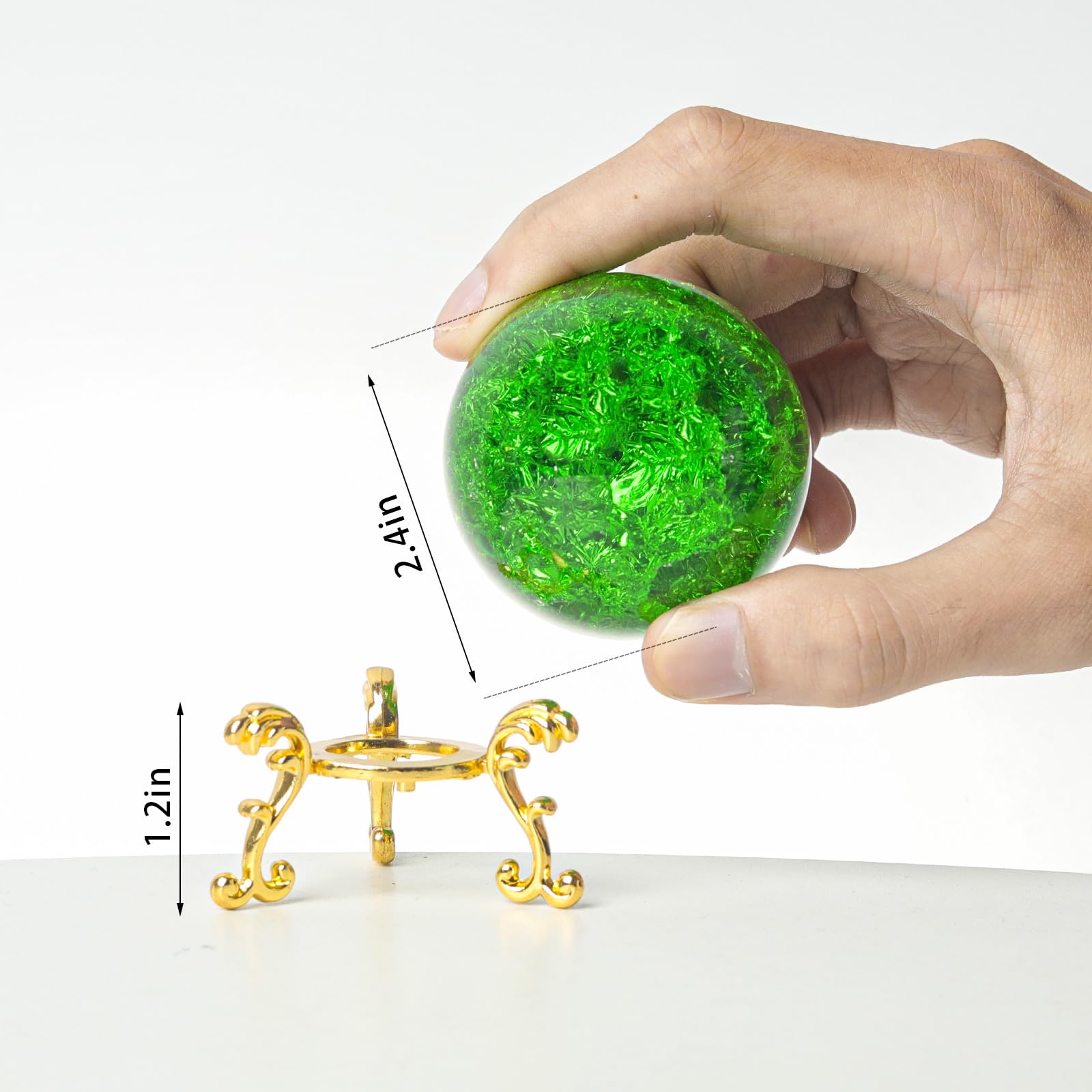 Amazon.com: LONGWIN 60mm Ice Cracked Crystal Ball Decorative Glass