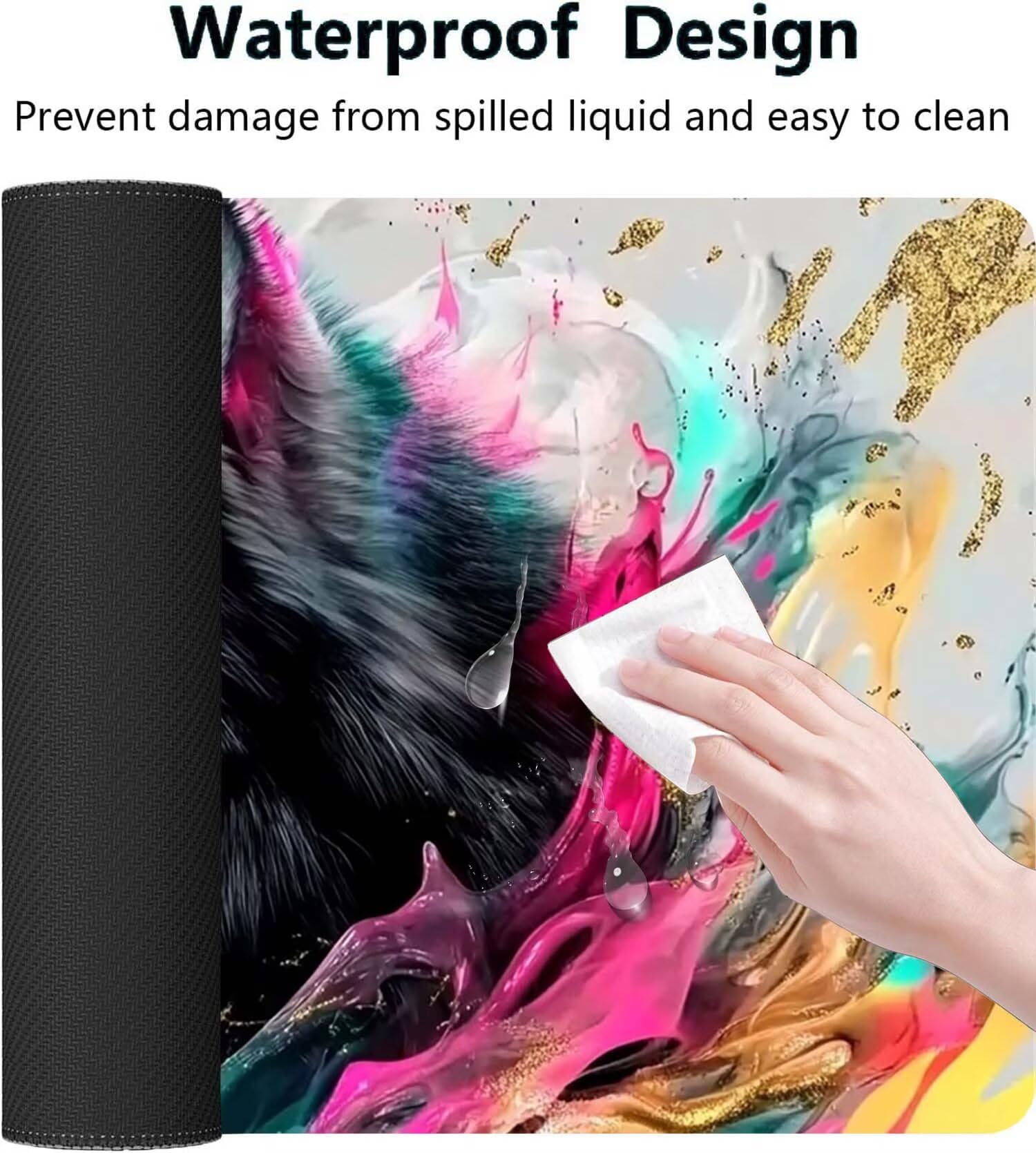 Tapis de Souris Gaming, Abstrait sous Main Bureau XXL 1000x500cm g811g-459