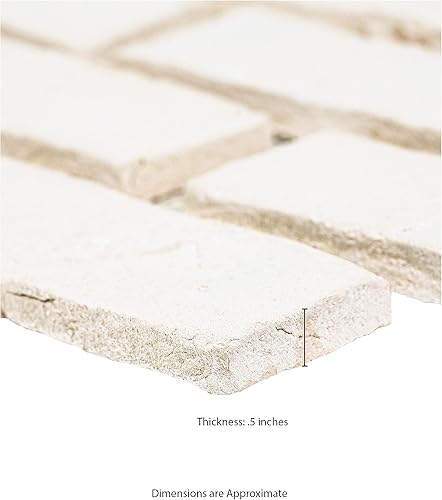 Miniatura 12 de MSI Alpine White - Azulejo de ladrillo arcilloso de 10.5 pulgadas x 28 pulgadas, azulejos de pared de ladrillo para baño, cocina, azulejos de pared