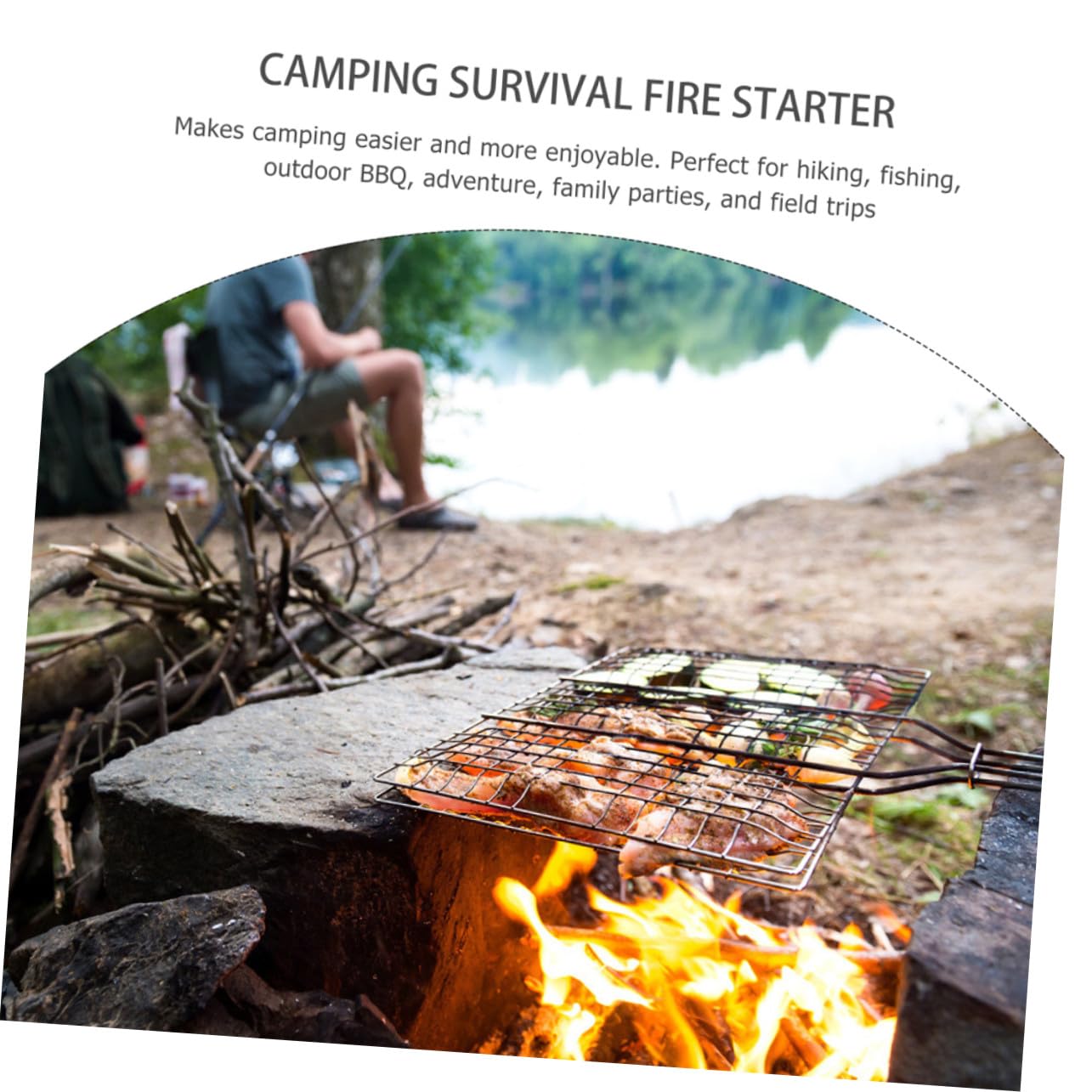 Allume-feu pour Démarrage Rapide du Feu pour Camping et Aventures en Bois Naturel Kit Léger et Essentiel Bâtons de Survie en Bois