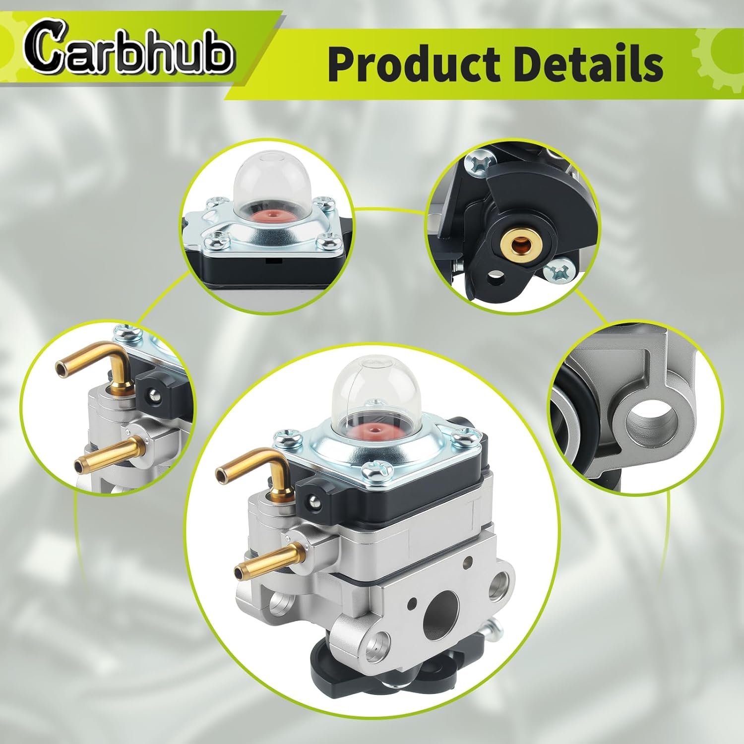 Carbhub Caburetor with 753-08159 Pawl Fit for Troy Bilt TB146EC TB525EC TB575EC TB590EC TB525ES TB539ES String Trimmer with Filter Replace 753-06220 753-06220A 753-06220B