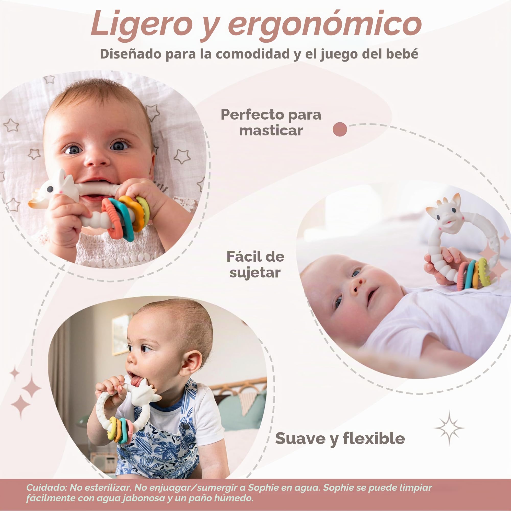 Sophie la Girafe - Mordedor - Colo'rings 4 Formas - Desde 3 Meses
