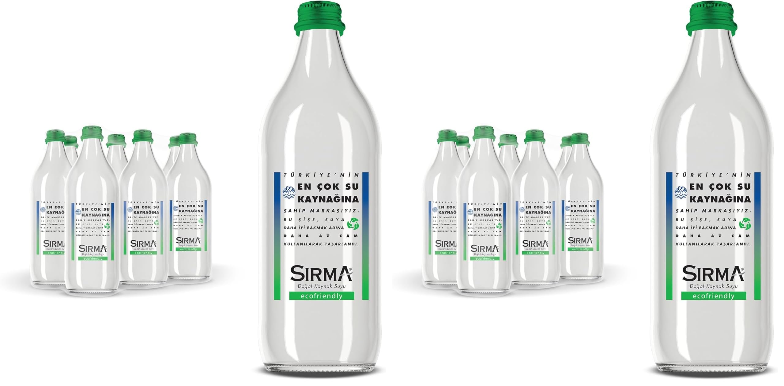 Sırma Ecofriendly Cam Şişe Su 6x750 ml (2 paketi)