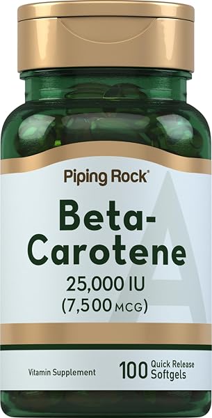 Piping Rock Beta Carotene 25000 IU 100 Softgels