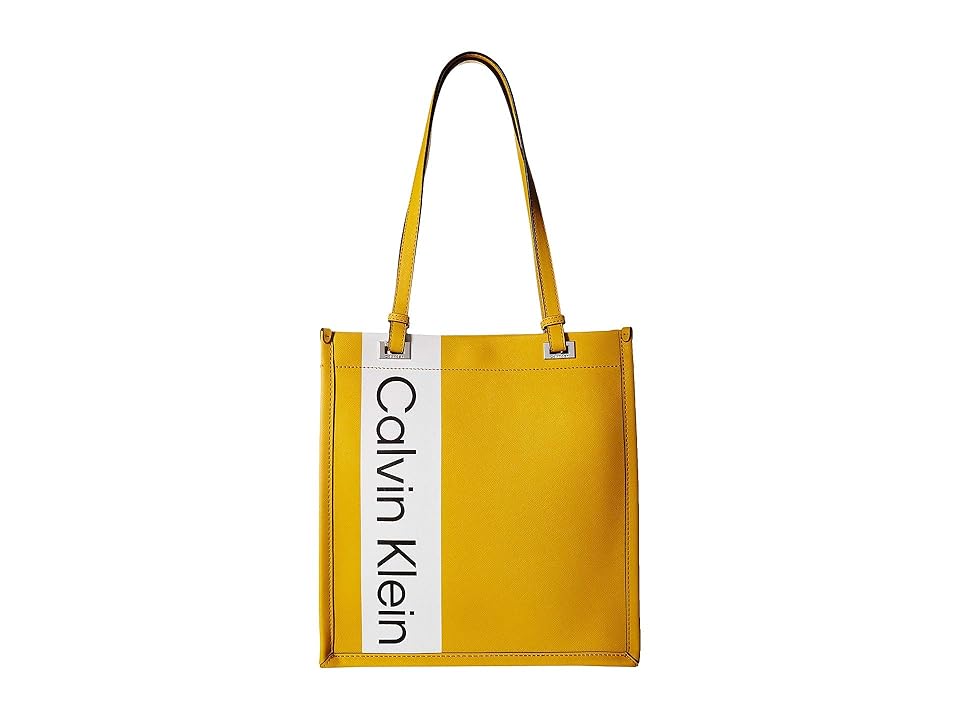 

Calvin Klein Saffiano Leather North/South Tote (Marigold/Marigold) Tote Handbags