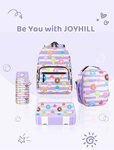 Miniatura 7 de JOYHILL Lonchera para niños, bolsa de almuerzo aislada para adolescentes y niñas, loncheras para niños con soporte para botella de agua para la